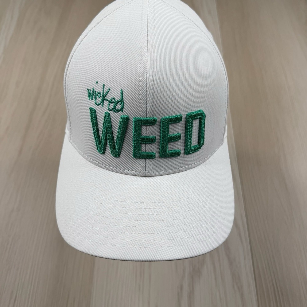 Wicked Weed Brewing 110 Flexfit Tech G/Fore Adjustable Snapback Hat White New